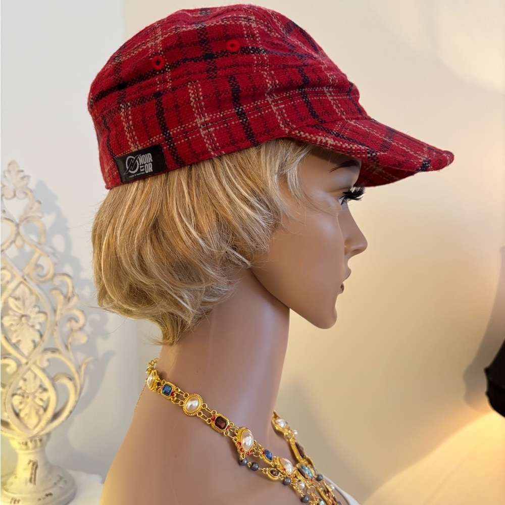 Red Plaid Cap by - Picture 3 of 9